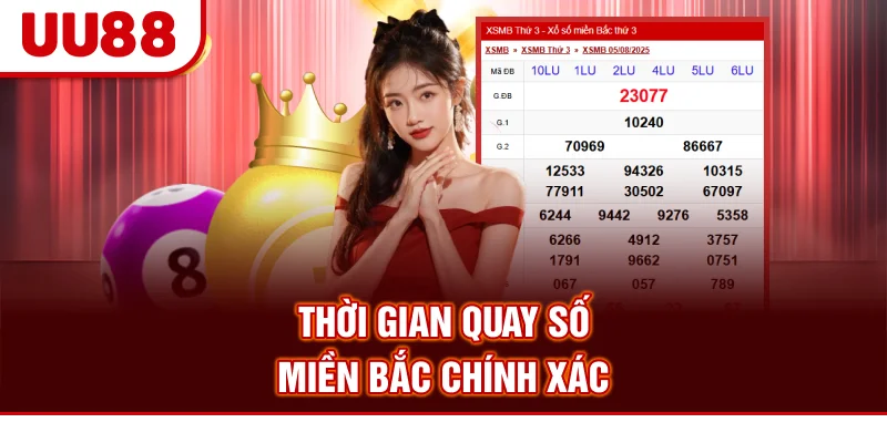 Thời gian quay số miền Bắc chính xác